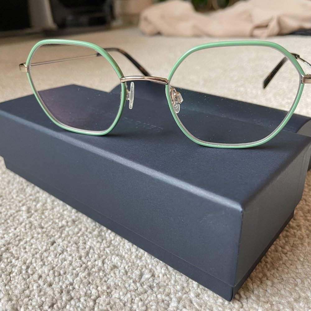Warby Parker Mint Green Glasses